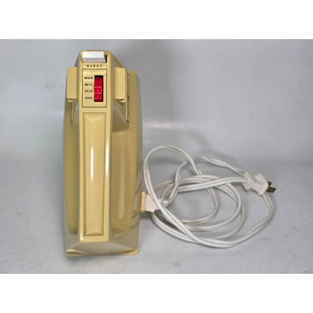 Vintage GE General Electric 3-speed Hand‎ Mixer White Model D1M24 Works USA Made